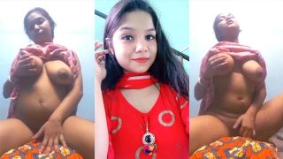 Horny Bengali Girl Beautiful Big Babe Sucking Boobs Show MMS